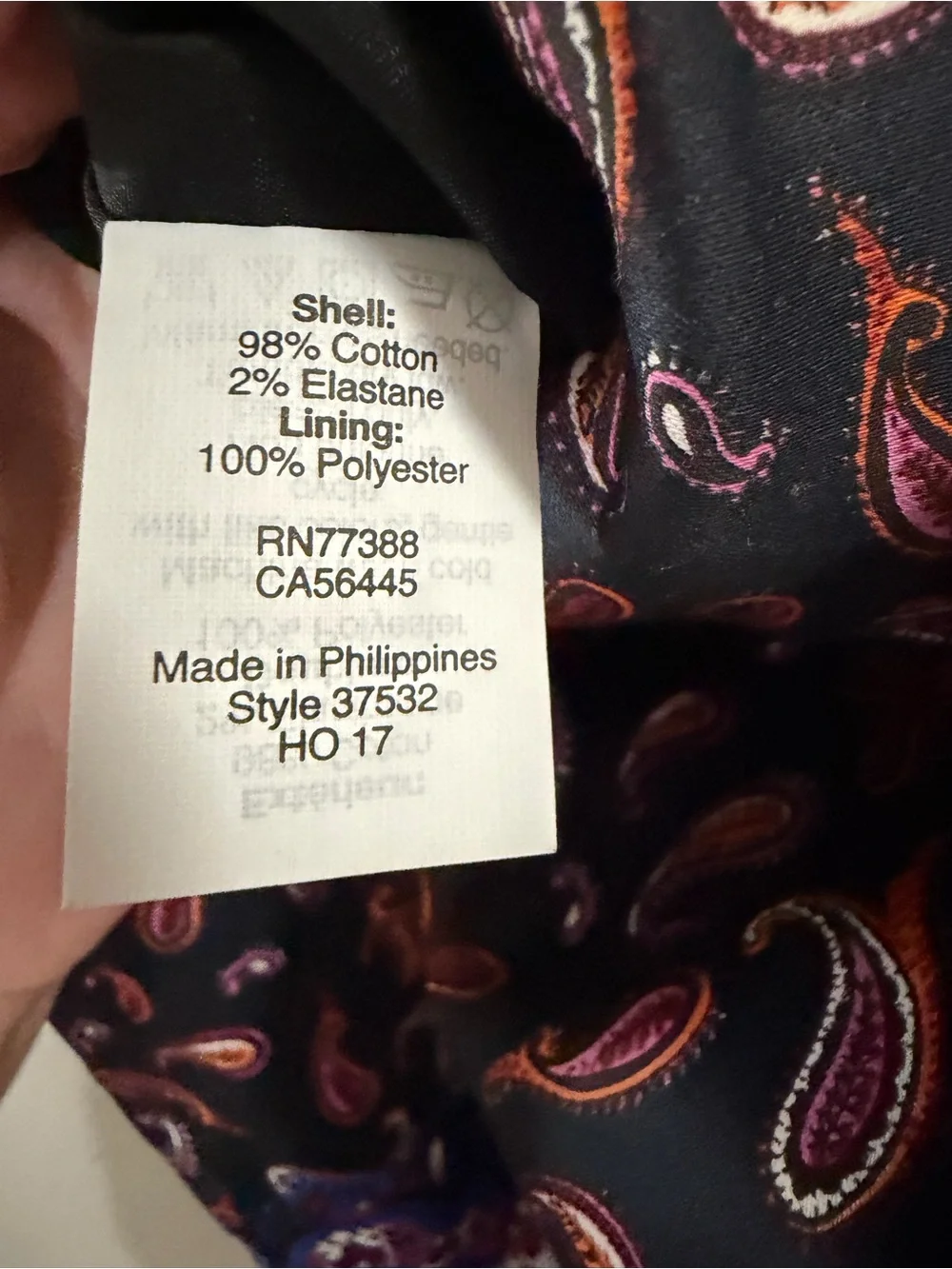 NWT J. Crew Black The Pencil Skirt with Paisley Medallion Accent. Size 0